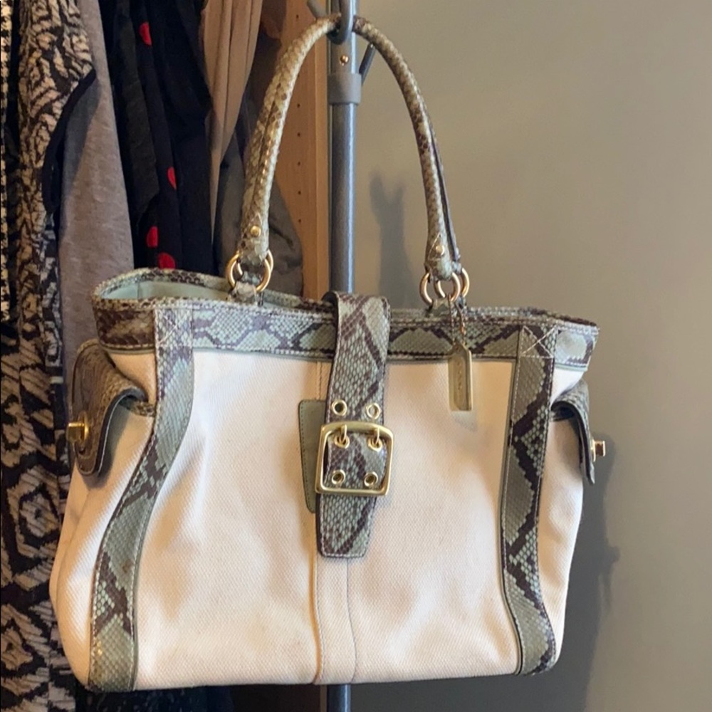 Authentic Snake Skin Coach Purse